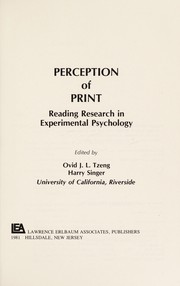 Front cover of Perception of print by Ovid J. L. Tzeng