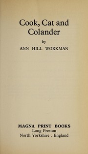 Cover of Cook, cat, and colander by Ann Hill Workman
