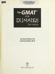 Cover of The GMAT for dummies by Hatch, Scott A. J.D
