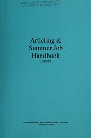 Front cover of Articling & summer job handbook by University of Toronto. Students' Law Society. Articling and Summer Job Committee.