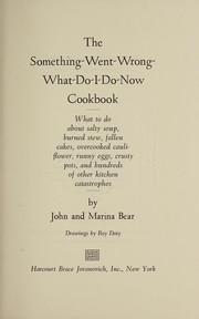 Cover of The something-went-wrong-what-do-I-do-now cookbook by John Bear