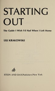 Cover of Starting out by Lili Krakowski