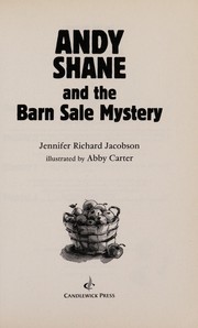 Front cover of Andy Shane and the barn sale mystery by Jennifer Jacobson
