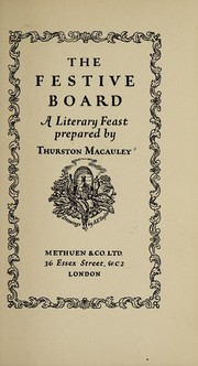Cover of The festive board by Thurston Macauley