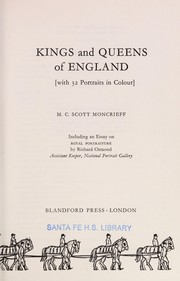 Front cover of Kings and queens of England by M. C. Scott Moncrieff