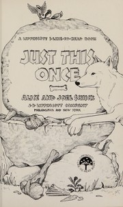 Cover of Just this once by Alice Schick