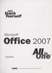 Front cover of Sams teach yourself Microsoft Office 2007 all in one by Greg M. Perry