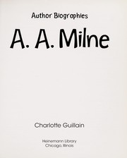 Cover of A.A. Milne by Charlotte Guillain