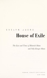 Front cover of House of exile by Evelyn Juers