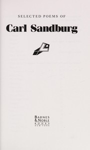 Front cover of Selected poems of Carl Sandburg by Carl Sandburg
