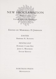 Cover of New proclamation by Marshall D. Johnson