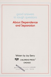 Cover of About dependence and separation by Joy Berry