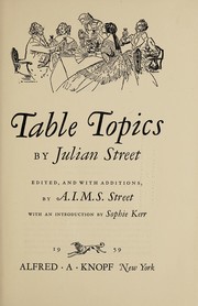 Cover of Table topics by Julian Street