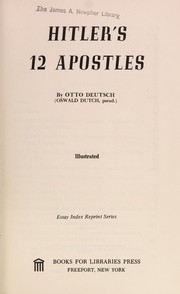 Cover of Hitler's 12 apostles by Oswald Dutch