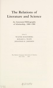 Front cover of The Relations of literature and science by Walter Schatzberg