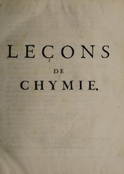 Front cover of Leçons de chymie, propres à perfectionner la physique, le commerce et les arts by Peter Shaw