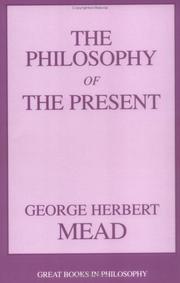 Front cover of The philosophy of the present by George Herbert Mead
