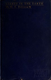 Cover of I de dage by O. E. Rølvaag