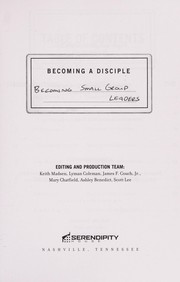 Cover of Becoming a disciple by Keith Madsen