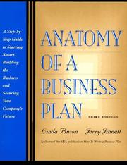 Front cover of Anatomy of a business plan by Linda Pinson