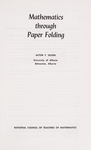Cover of Mathematics through paper folding by Alton T. Olson