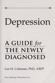Cover of Depression by Lee H. Coleman