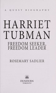 Front cover of Harriet Tubman by Rosemary Sadlier