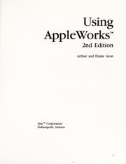 Cover of Using AppleWorks by Arthur Aron