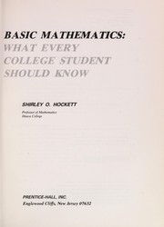 Cover of Basic mathematics by Shirley O. Hockett