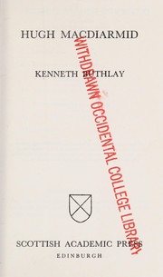 Cover of Hugh MacDiarmid by Kenneth Buthlay