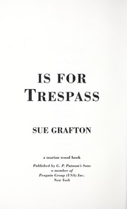 Cover of T is for Trespass by Sue Grafton