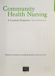Cover of Community health nursing by Lynnette Leeseberg Stamler