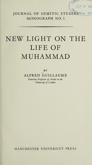 Cover of New light on the life of Muhammad by Alfred Guillaume