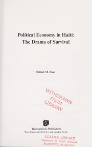Cover of Political economy in Haiti by Simon M. Fass