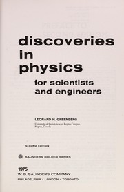 Cover of Discoveries in physics for scientists and engineers by Leonard H. Greenberg