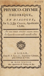 Front cover of Physico-chymie théorique, en dialogue by Louis Joseph DeCroix