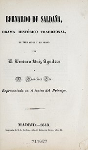 Front cover of Bernardo de Saldaña by Ventura Ruiz Aguilera