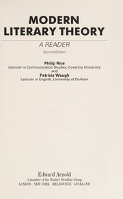 Cover of Modern Literary Theory by Philip Rice