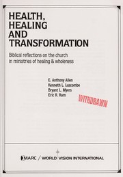 Front cover of Health, Healing and Transformation by E. Anthony Allen