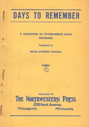 Front cover of Days to remember by Nelda Scherer Topolka