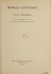 Cover of World costumes by Angela Bradshaw