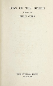 Cover of Sons of the others by Phillip Gibbs