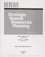Cover of Strategic human resources planning by Monica Belcourt