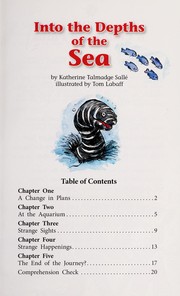 Front cover of Into the depths of the sea by Katherine Talmadge Salle