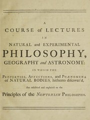 Front cover of A course of lectures in natural and experimental philosophy, geography and astronomy by Benjamin Martin