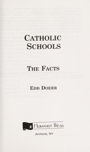Cover of Catholic schools by Edd Doerr