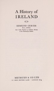 Cover of A history of Ireland by Edmund Curtis