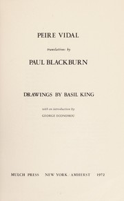 Cover of Peire Vidal by Peire Vidal