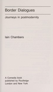 Cover of Border dialogues by Iain Chambers