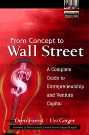 Front cover of From concept to Wall Street by Oren Fuerst